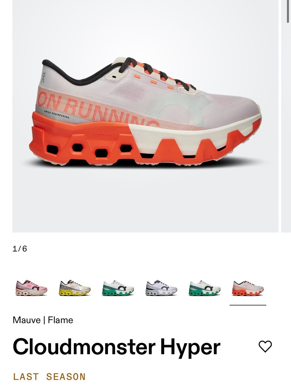 On Running - Cloudmonster Hyper - Women’s 7.5 New without box